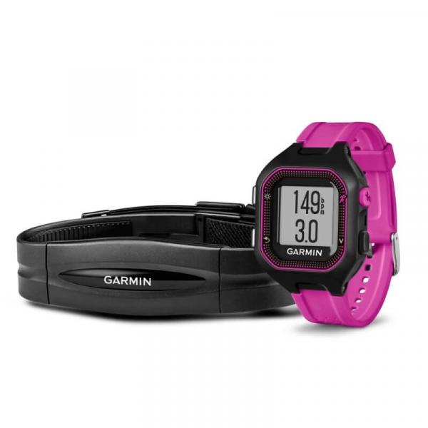 Relógio Esportivo Garmin Forerunner 25 Preto e Roxo com Gps e Monitor de Frequência Cardíaca