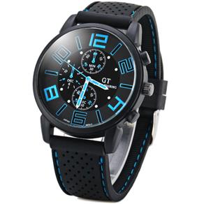 Relógio Esportivo Masculino com Pulseira de Silicone – GT (Azul)