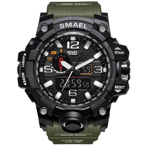 Relógio Esportivo Militar Shock Smael 1545 + Estojo - Lei Li Imports