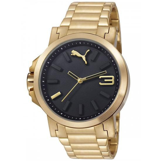 Relogio Esportivo Puma Preto e Dourado PU103461006 com Garantia