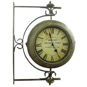 Relógio Estação Vintage Port Giratório Oldway - 55x40 Cm