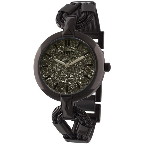 Relógio Euro Diamante Negro Preto - EU203AAE/K3C
