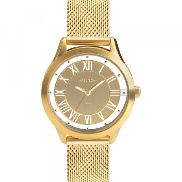 Relógio Euro Dourado Feminino Fashion Eu2039jh/4D
