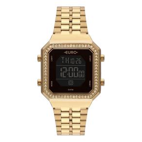 Relógio Euro Eubjk032Ab/4P Diamond Digital Dourado