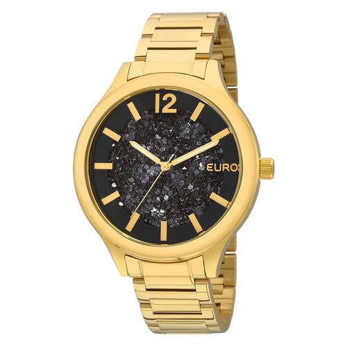 Relogio Euro Feminino Brilho Cool Eu203add/4p Dourado