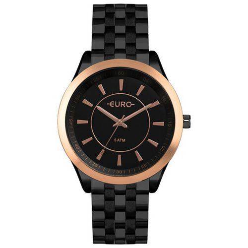 Relógio Euro Feminino Color Slim Preto - Eu2035yow/4p