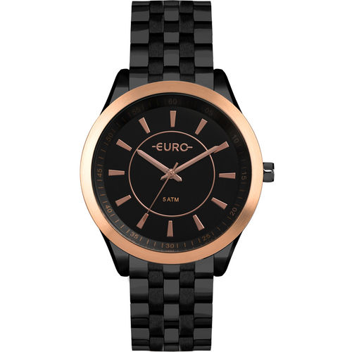 Relógio Euro Feminino Color Slim Preto EU2035YOW/4P