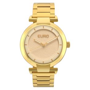 Relógio Euro Feminino Couro Chic EUY121E6AE/4D - Dourado EUY121E6AE/4D