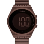 Relógio Euro Feminino Digital Slim EUBJT016AF/4M Chocolate