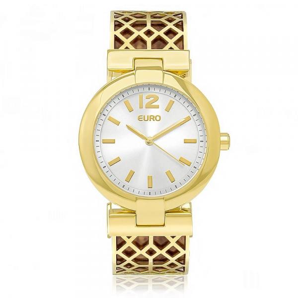 Relógio Euro Feminino Dourado Bracelete Spfw Eu2035yac/4k