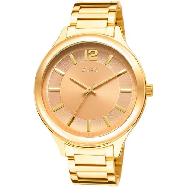 Relógio Euro Feminino Dourado e Caramelo Eu2035lqy/4M