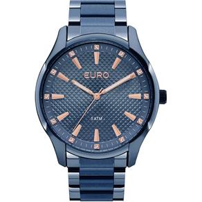 Relogio Euro Feminino Euy121e6dh/4a Azul Rose Analogico