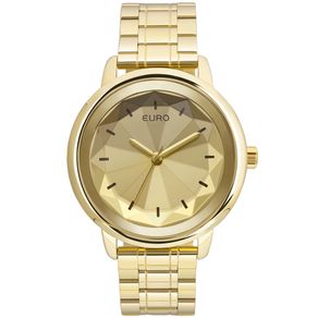 Relógio Euro Feminino Flash Facetado EUY121E6DC/4D - Dourado EUY121E6DC/4D