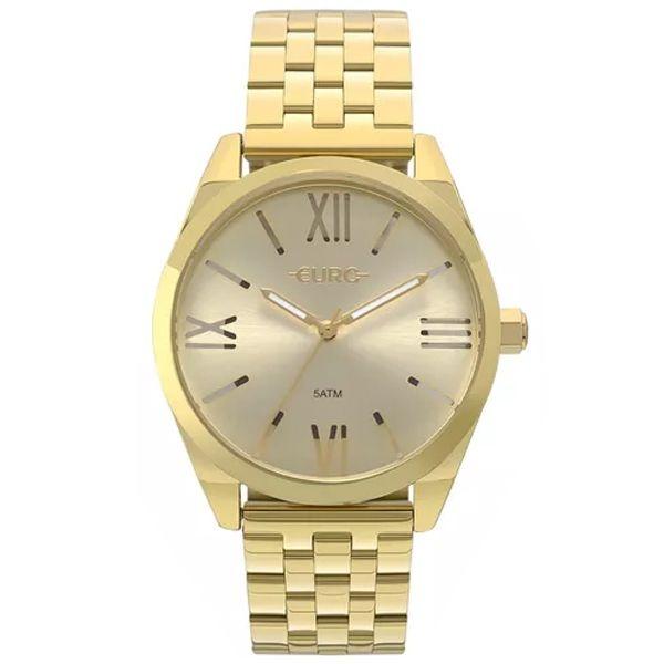Relógio Euro Feminino Recortes Dourado Eu2035yng/4p