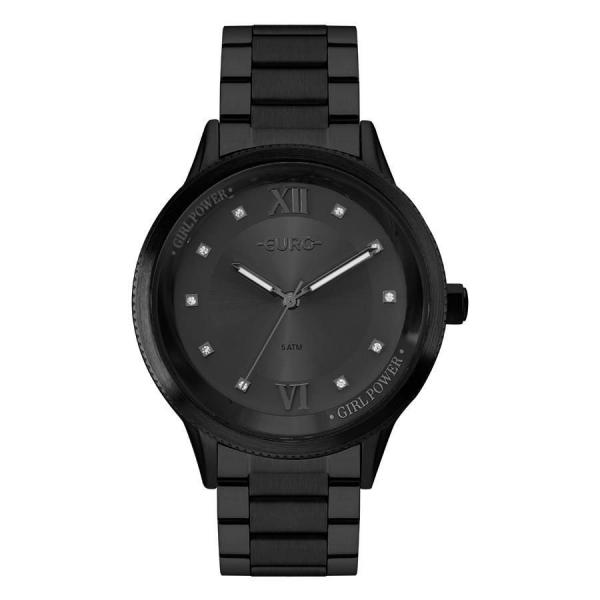 Relógio Euro Feminino Ref: Eu2036yoi/4f Fashion Black