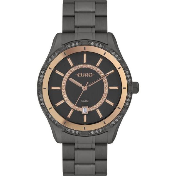 Relógio Euro Feminino Ref: Eu21176hac/4f Preto e Rosé