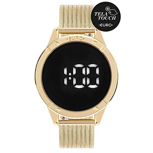 Relógio Euro Feminino Ref: Eubj3912aa/4f Led Touch Dourado