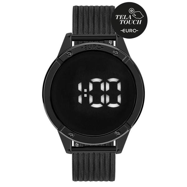 Relógio Euro Feminino Ref: Eubj3912ac/4f Led Touch Black