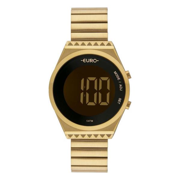 Relógio Euro Feminino Ref: Eubjt016aa/4d Digital Slim Dourado