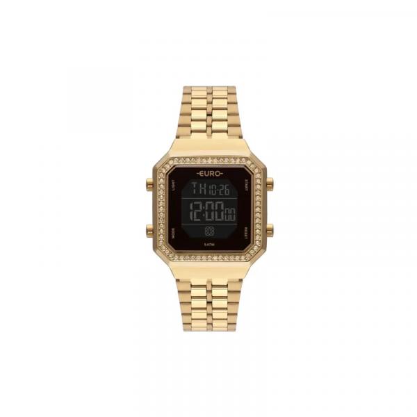 Relógio Euro Fit Digital Feminino Dourado Eubjk032ab/4p