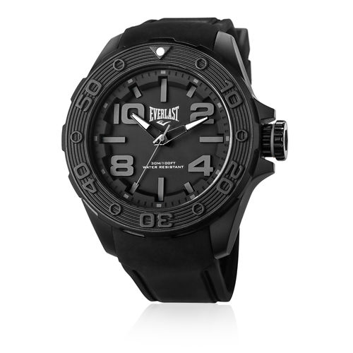 Relógio Everlast Masculino Force E616 Caixa Abs e Pulseira Silicone Preta