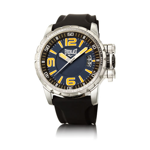 Relógio Everlast Pulseira Silicone Fundo Sofisticado Casual