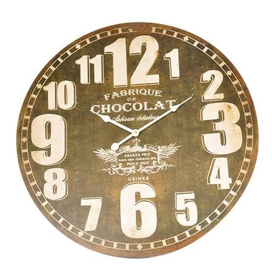 Relógio Fabrica de Chocolate de Madeira 58 Cm Mu0007 - Btc