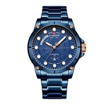 Relógio Fashion Luminoso de Quartz à Prova d'àgua com calendário duplo Naviforce NF9512 - Azul - 60