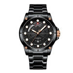 Relógio Fashion Luminoso de Quartz à Prova d'àgua com calendário duplo Naviforce NF9512 - Preto - 60
