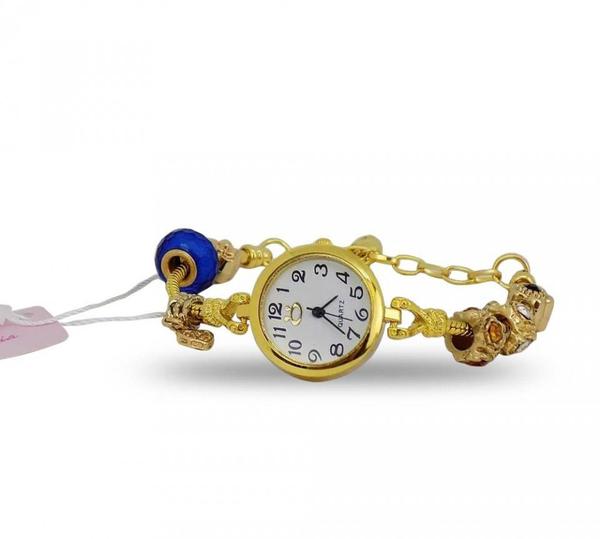 Relógio Feminino Aço Dourado Pulseira Ajustável - Orizom