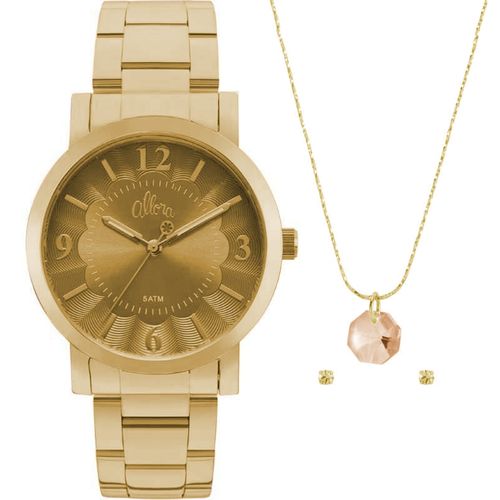 Relógio Feminino Allora Al2035fna/k4d Dourado