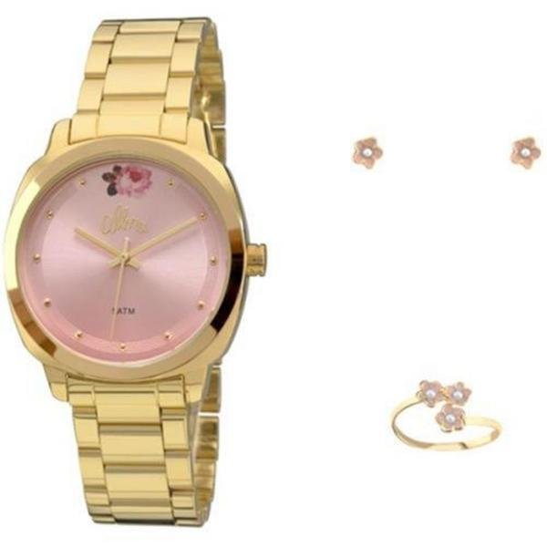 Relogio Feminino Allora Analogico Fashion - Al2035fai/k4t + Folheado 18k - Dourado