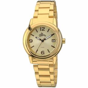 Relógio Feminino Allora Simples Encontro Dourado Al2115ae/4x