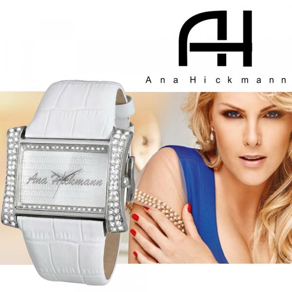 Relógio Feminino Ana Hickmann Quadrado Branco Ah28295q