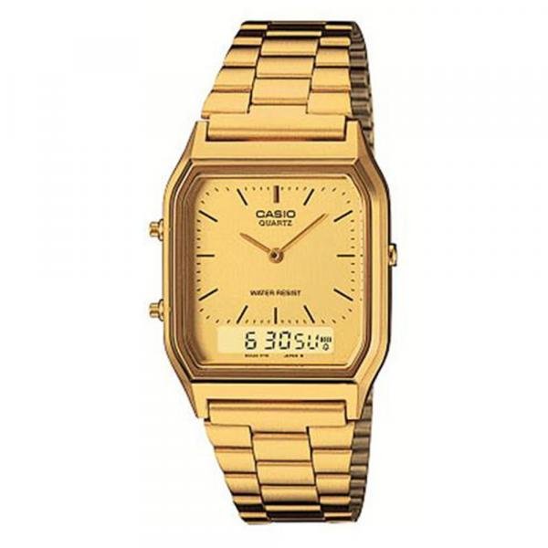 Relógio Feminino Anadigi Casio Vintage AQ-230GA-9DMQ - Dourado