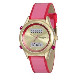 Relógio Feminino Anadigi Mondaine 99120LPMVDH1 - Rosa e Vermelho