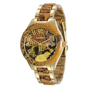 Relógio Feminino Analógico 76433LPMVDE1 Mondaine - Dourado/Preto/Amarelo