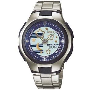 Relógio Feminino Analógico Casio Poptone LCF-10D-2AV - Inox/Azul