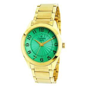 Relógio Feminino Analógico Champion CN25029G - Verde/Dourado