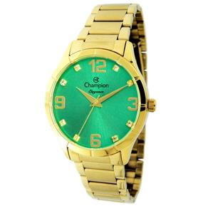 Relógio Feminino Analógico Champion CN26055G - Verde/Dourado