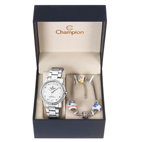 Relógio Feminino Analógico Champion e Pulseira Ornamentada CH24768Y - Prata