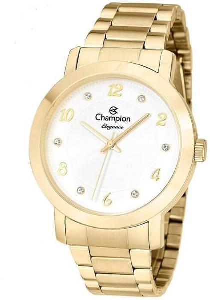 Relógio Feminino Analógico com Zircônias Dourado- Original Champion - CN26573H - Champion Relógios