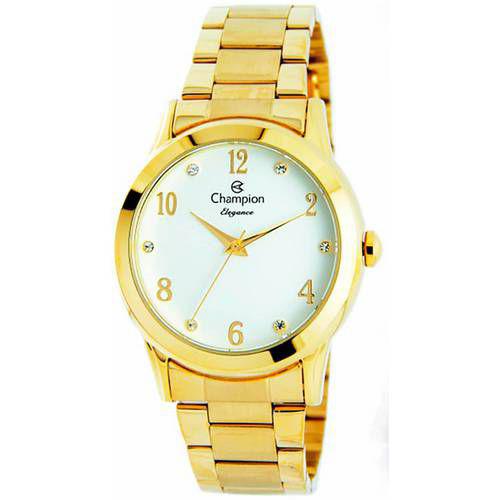 Relógio Feminino Analógico com Zircônias Dourado- Original Champion - CN26751H - Champion Relógios