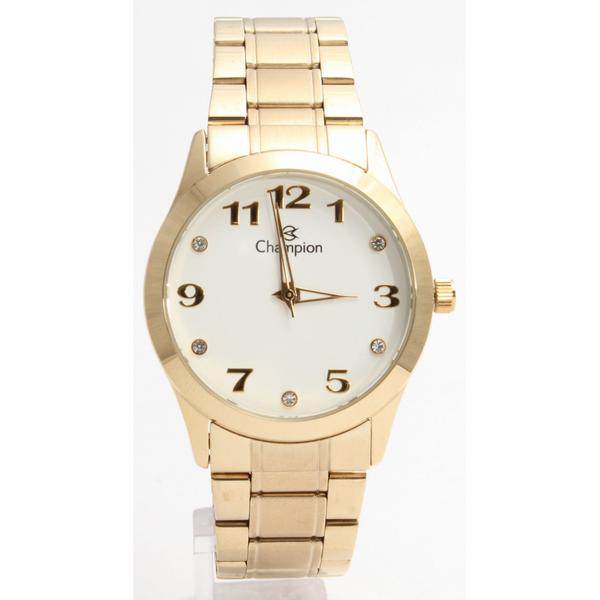 Relógio Feminino Analógico com Zircônias Dourado- Original Champion - CN29070H - Champion Relógios