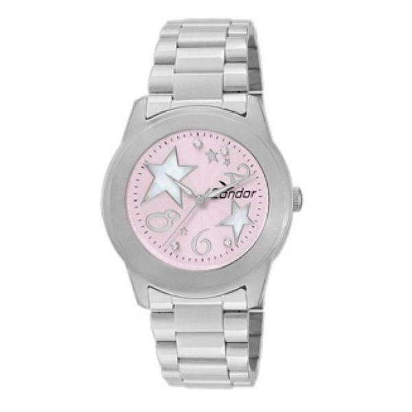 Relógio Feminino Analógico Condor Star CO2036CC/1T Prata e Rosa