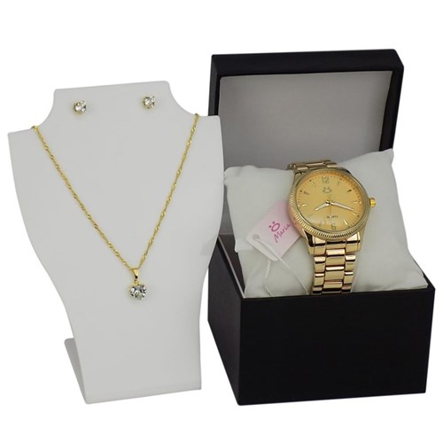 Relógio Feminino Analógico Dourado em Aço Marca Orizom Original com Nota Fiscal
