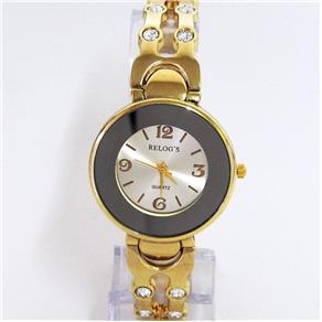 Relógio Feminino Analógico Hc 21154 - Pulseira Dourada - Rel10018 - Relog`s