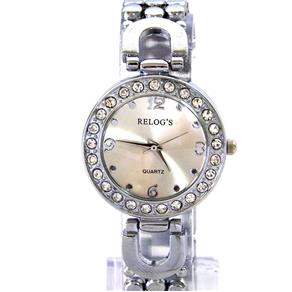 Relógio Feminino Analógico Hc 21180 - Pulseira na Cor Prata - Rel10016 - Relog`s