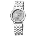 Relógio Feminino Analógico Jean Vernier Pulseira Aço Prateada Texturizado Caixa 3,5cm Jv30295