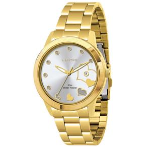 Relógio Feminino Analógico Lince Corações LRG4173L S1KX - Dourado